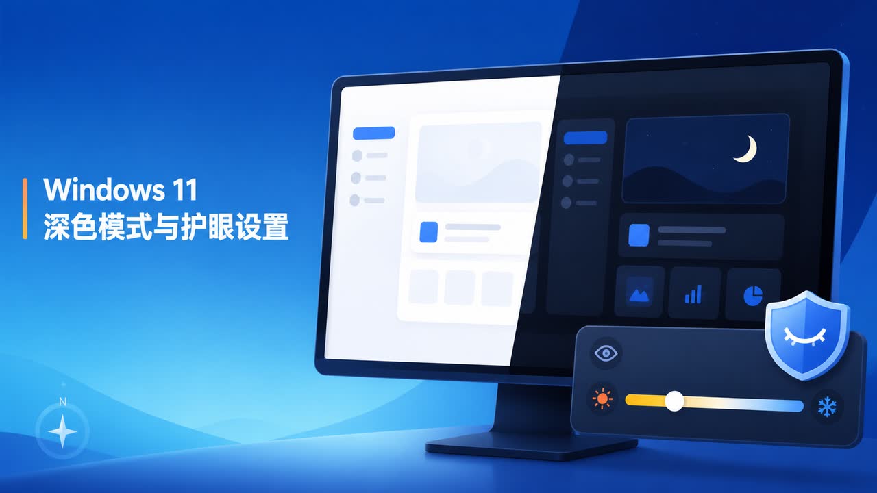Windows 11 深色模式与护眼显示设置